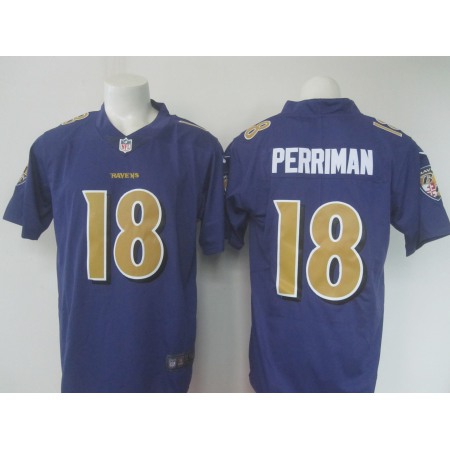 Men's Nike Ravens #18 Breshad Perriman Purple Limited Rush NFL Jersey