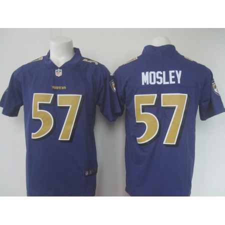 Men's Nike Ravens #57 C.J. Mosley Purple Limited Rush NFL Jersey