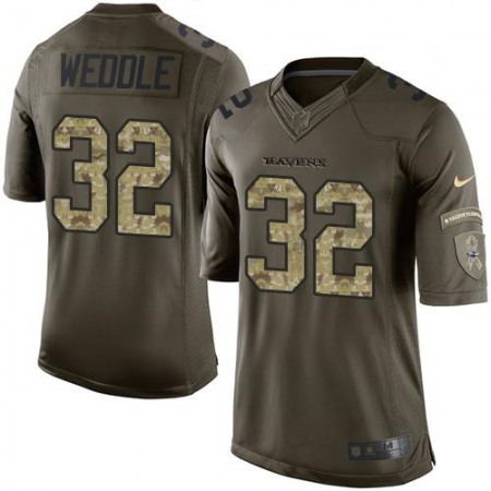 Nike Ravens #32 Eric Weddle Green Men's Stitched NFL Limited Salute to Service Jersey