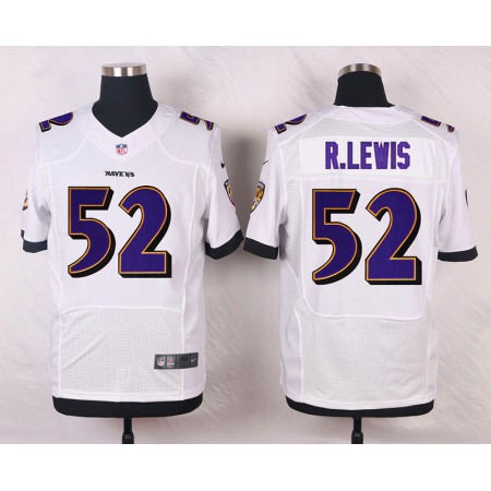 Nike Ravens #52 Ray Lewis White Men's Stitched NFL New Elite Jersey