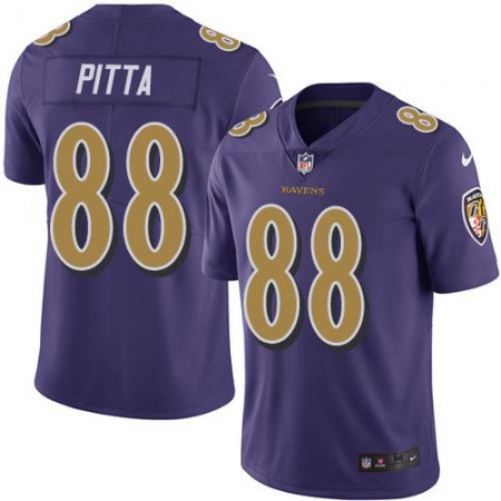 Nike Ravens #88 Dennis Pitta Purple Men's Stitched NFL Limited Rush Jersey