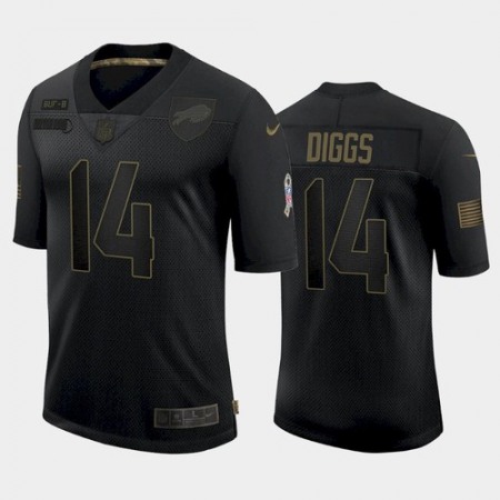Men's Buffalo Bills #14 Stefon Diggs 2020 Black Salute To Service Limited Stitched Jersey