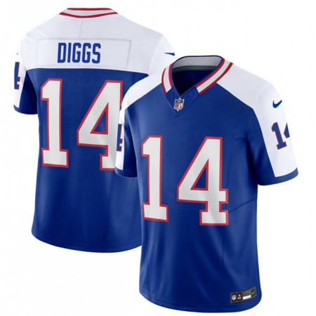 Men's Buffalo Bills #14 Stefon Diggs Blue/White 2023 F.U.S.E. Throwback Vapor Untouchable Limited Stitched Jersey