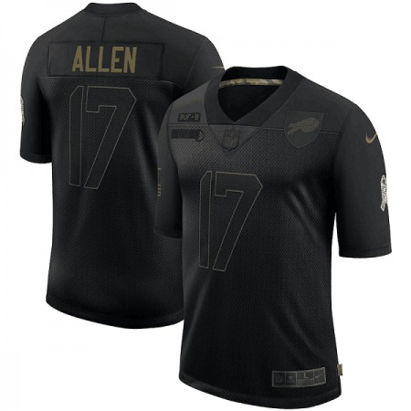 Men's Buffalo Bills #17 Josh Allen 2020 Black Salute To Service Limited Stitched Jersey