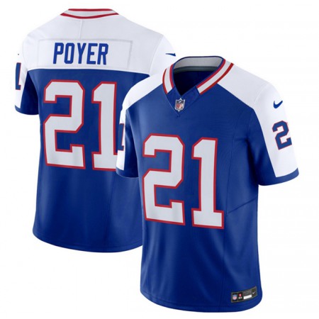 Men's Buffalo Bills #21 Jordan Poyer Blue/White 2023 F.U.S.E. Throwback Vapor Untouchable Limited Stitched Jersey
