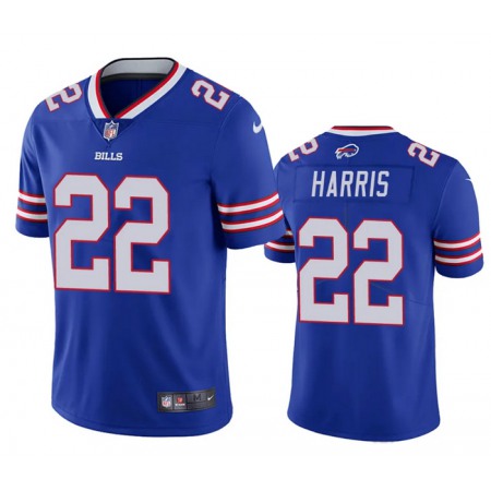 Men's Buffalo Bills #22 Damien HarrisDamien Harris Blue Vapor Untouchable Limited Stitched Jersey