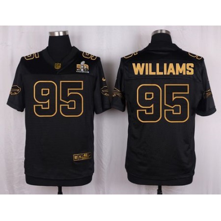 Nike Bills #95 Kyle Williams Black Men's Stitched NFL Elite Pro Line Gold Collection Jersey
