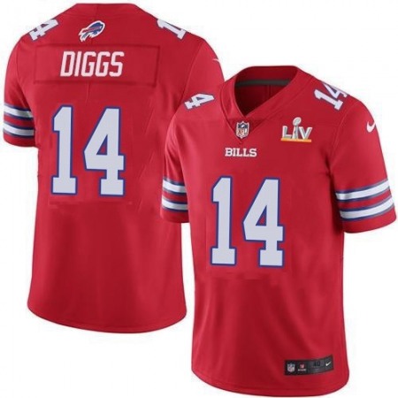 Men's Buffalo Bills #14 Stefon Diggs Red 2021 Super Bowl LV Stitched NFL Jersey