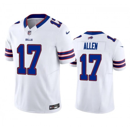 Men's Buffalo Bills #17 Josh Allen White 2023 F.U.S.E. Vapor Untouchable Limited Stitched Jersey