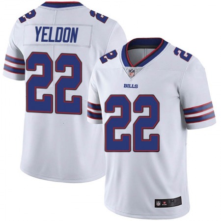 Men's Buffalo Bills #22 T.J. Yeldon White Vapor Untouchable Limited Stitched Jersey