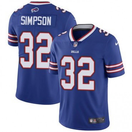 Men's Buffalo Bills #32 O. J. Simpson Royal Vapor Untouchable Stitched Jersey