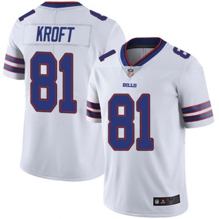 Men's Buffalo Bills #81 Tyler Kroft White Vapor Untouchable Limited Stitched Jersey