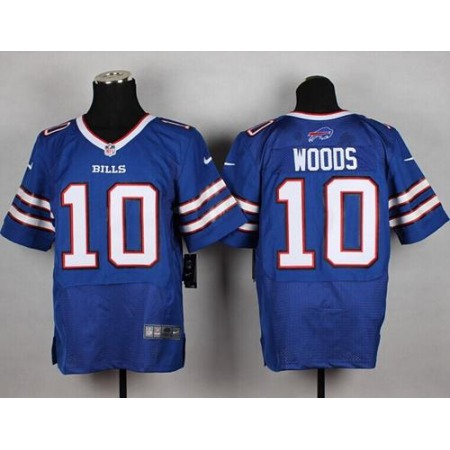 Nike Bills #10 Robert Woods Royal Blue Team Color Men's Stitched NFL New Elite Jersey