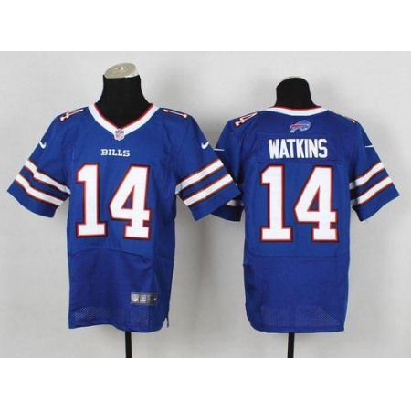 Nike Bills #14 Sammy Watkins Royal Blue Team Color Men's Stitched NFL New Elite Jersey