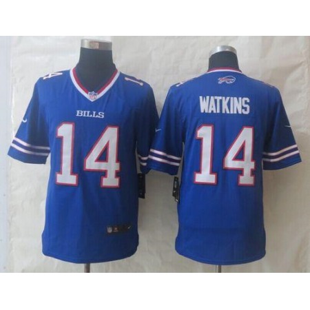 Nike Bills #14 Sammy Watkins Royal Blue Team Color Men's Stitched NFL New Limited Jersey