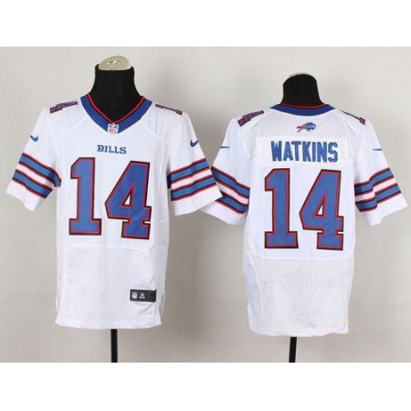 Nike Bills #14 Sammy Watkins White Men's Stitched NFL New Elite Jersey