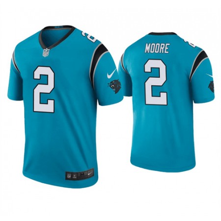 Men's Carolina Panthers #2 D.J Moore Blue Vapor Untouchable Limited Stitched Jersey
