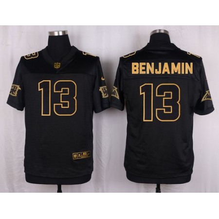 Nike Panthers #13 Kelvin Benjamin Black Men's Stitched NFL Elite Pro Line Gold Collection Jersey