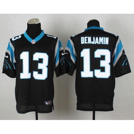 Nike Panthers #13 Kelvin Benjamin Black Team Color Men's Stitched NFL Elite Jersey
