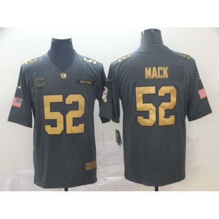Men's Chicago Bears #52 Khalil Mack 2019 Gold Anthracite Olive Salute To Service Limited Stitched NFL Jersey