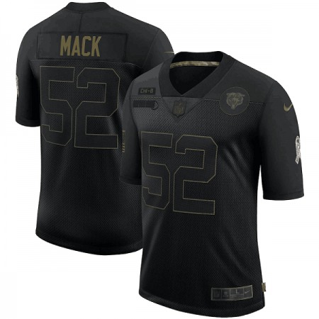 Men's Chicago Bears #52 Khalil Mack 2020 Black Salute To Service Limited Stitched Jersey