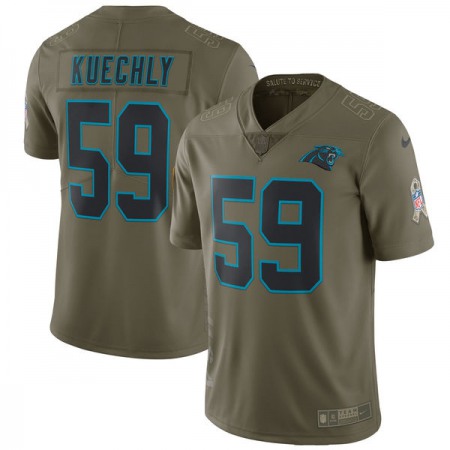 Men's Nike Carolina Panthers #59 Luke Kuechly Olive Salute To Service Limited Stitched NFL Jersey