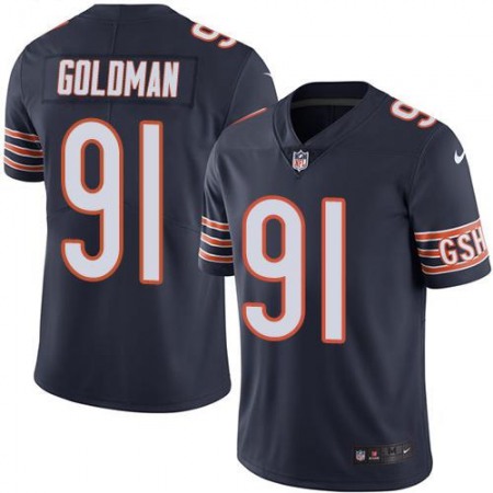 Nike Bears #91 Eddie Goldman Navy Blue Men's Stitched NFL Limited Rush Jersey