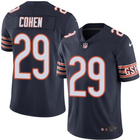 Men's Chicago Bears #29 Tarik Cohen Navy Blue Team Color Vapor Untouchable Limited Stitched NFL Jersey