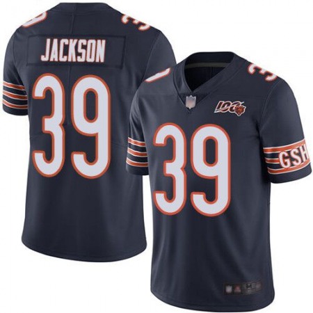 Men's Chicago Bears #39 Eddie Jackson Navy 2019 100th Season Vapor Untouchable Limited NFL Jersey