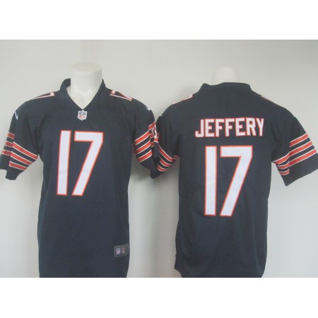 Men's Nike Bears #17 Alshon Jeffery Navy Limited Rush Stitched NFL Jersey