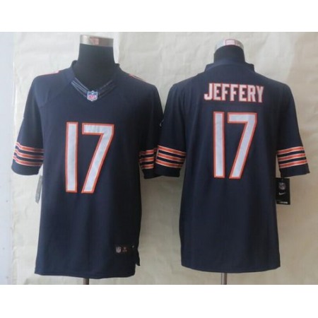Nike Bears #17 Alshon Jeffery Navy Blue Team Color Men's Stitched NFL Limited Jersey