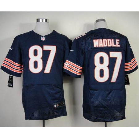 Nike Bears #87 Tom Waddle Navy Blue Team Color Men's Stitched NFL Elite Jersey