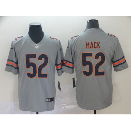 Men's Chicago Bears #52 Khalil Mack Silver Inverted Legend Stitched NFL Jersey