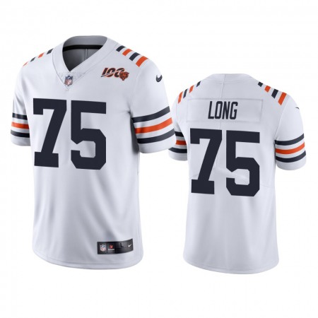 Men's Chicago Bears #75 Kyle Long White 2019 100th Season Limited Stitched NFL Jersey
