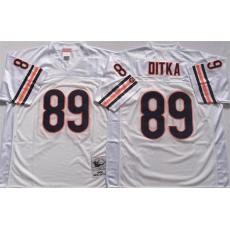 Men's Chicago Bears #89 DITKA White Limited Stitched Jersey