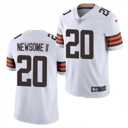 Men's Cleveland Browns #20 Greg Newsome II 2021 White Vapor Untouchable Limited Stitched NFL Jersey