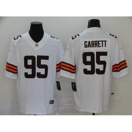 Men's Cleveland Browns #95 Myles Garrett New White Vapor Untouchable Limited Stitched Jersey