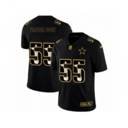 Men's Dallas Cowboys #55 Leighton Vander Esch Black Jesus Faith Edition Limited Stitched Jersey