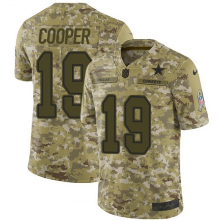 Men's Dallas Cowboys #19 Amari Cooper 2018 Camo Salute to Service Limited Stitched NFL Jersey