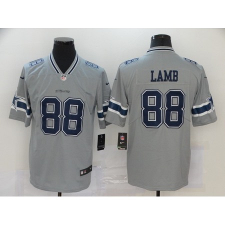 Men's Dallas Cowboys #88 CeeDee Lamb Gray Inverted Legend Stitched NFL Jersey