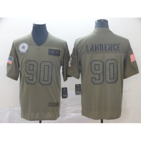 Men's Dallas Cowboys #90 Demarcus Lawrence 2019 Camo Salute To Service Limited Stitched NFL Jersey