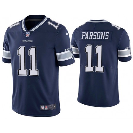 Men's Dallas Cowboys #11 Micah Parsons Navy 2021 NFL Draft Vapor Limited Stitched Jersey