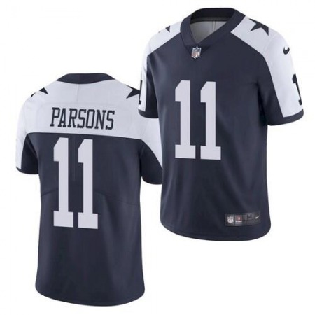 Men's Dallas Cowboys #11 Micah Parsons Navy 2021 NFL Draft Vapor Limited Stitched Jersey