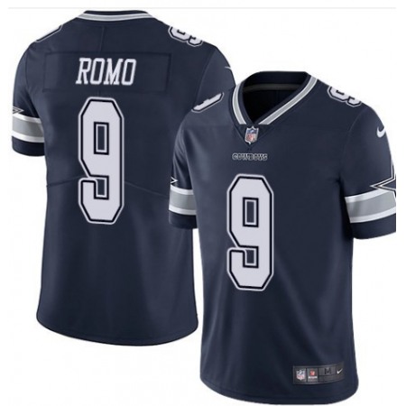 Men's Dallas Cowboys #9 Tony Romo Navy Vapor Untouchable Limited Stitched NFL Jersey