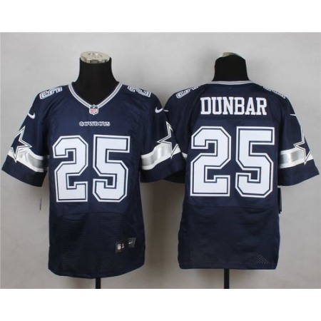 Nike Cowboys #25 Lance Dunbar Navy Blue Team Color Men's Stitched NFL Elite Jersey