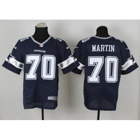 Nike Cowboys #70 Zack Martin Navy Blue Team Color Men's Stitched NFL Elite Jersey