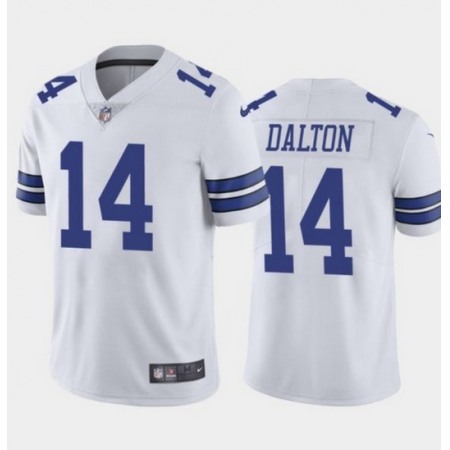 Men's Dallas Cowboys #14 Andy Dalton White Vapor Untouchable Limited Stitched Jersey
