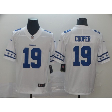 Men's Dallas Cowboys #19 Amari Cooper White 2019 Team Logo Cool Edition Stitched NFL Jersey