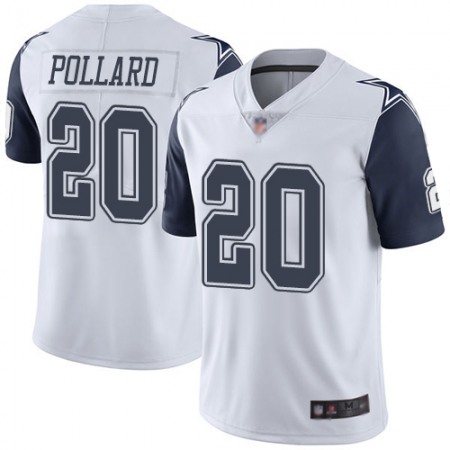 Men's Dallas Cowboys #20 Tony Pollard White 2019 Color Rush Limited Stitched NFL Jersey
