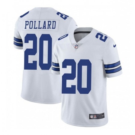 Men's Dallas Cowboys #20 Tony Pollard White Vapor Untouchable Limited Stitched Jersey